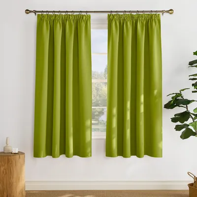 Produktbild von Faltenband Vorhänge 2er Set 175 x 140 cm Grün