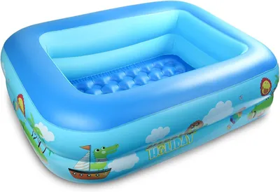Obrázok produktu pre Detský bazén 108x84x30 cm, obdĺžnikový, 2 prstence, do záhrady