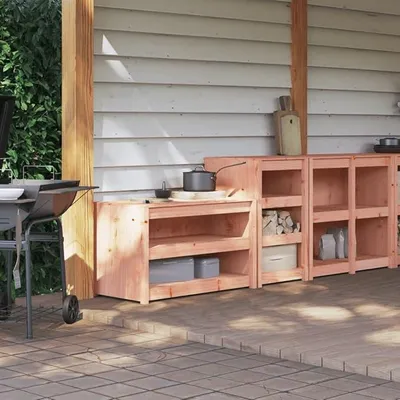 Produktbild von Outdoor-Küchenschränke 2 STK. Massivholz Douglasie, Outdoor Küche, Grilltisch, Pflanztisch, Outdoor Schrank, Outdoorküche, Sideboard Küche - 3196133