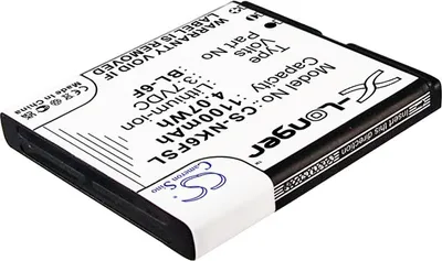 Immagine prodotto di TECHTEK Batteria compatibile con [VIBO] A688, per [BLU] Cubo, per [Nokia] N78, N79, N95 8GB sostituisce BL-6F, per N6F10T