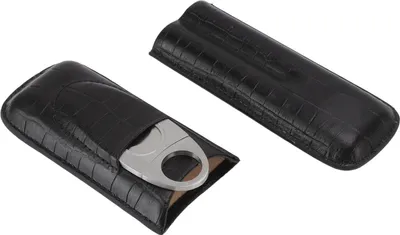 Image de Etui à cigares, étui à cigares en cuir, étui à cigares, étui à cigares de voyage, étui à cigares à 2 doigts