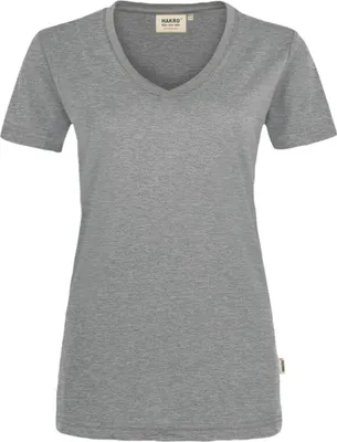 Produktbild von HAKRO V-T-Shirt Mikralinar Damen #181 Gr. 4XL grau-meliert