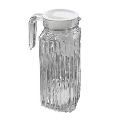 Produktbild von Kühlschrankkrug 0,5 oder 1L mit Ausschankhilfe und Deckel Glaskaraffe