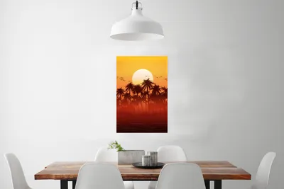 Produktbild von MuchoWow® Poster Sonne - Vogel - Palme 40x60 cm - Plakate für die Wand - Poster Babyzimmer