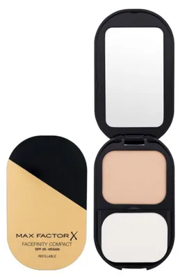 Obrázok produktu pre Max Factor Facefinity Compact, Univerzálna pleť, Crystal Beige, Béžová, Puzdro, Lisovaný púder, Matte