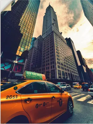 Produktbild von ARTland Wandbild, selbstklebend Taxi in New York Größe: 90x120 cm