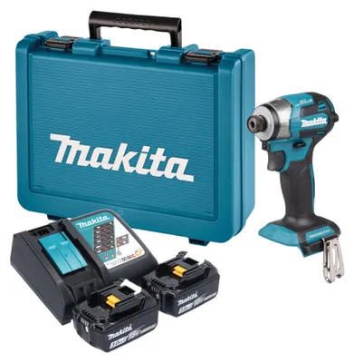 Immagine prodotto di Avvitatore a impatto a batteria Makita DTD 173 RFE 18 V 180 Nm 1/4" brushless + 2 batterie da 3,0 Ah + caricabatterie + valigetta