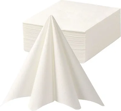Obrázok produktu pre Hrubé koktailové obrúsky, 50 kusov, 55 g/m2, plátno podobné jednorazovým obrúskom pre nápojové bary, 40 cm, absorpčné veľké štvorcové obrúsky (biele)