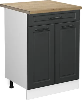 Obrázok produktu pre Kuchynská spodná skrinka Vicco R-Line Antracitový vidiecky dom 60 cm so zásuvkou, AP dub, Model 45420