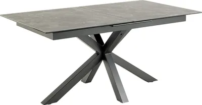 Produktbild von Heaven Esstisch grob Keramik, inkl. 1 Zusatzplatte, 90x168/210cm schwarz.