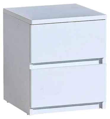 Produktbild von Masseno Nachttisch KRYOS Nachtschrank Beistelltisch für Schlafzimmer 40 x 49,1 x 40 cm Weiß