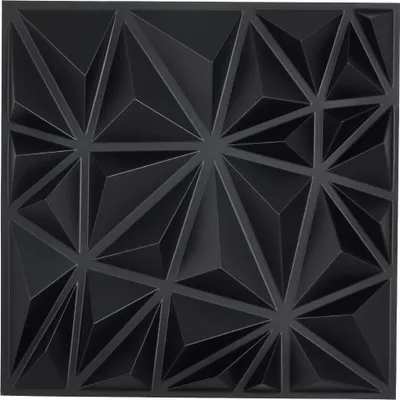 Obrázek produktu pro 3D nástěnné panely sada 33 30x30cm nástěnných panelů nástěnná dekorace diamantově černá