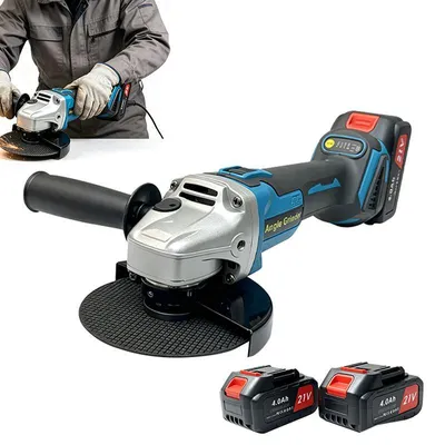 Produktbild von ZELURXX 21V Akku Winkelschleifer 1000W 125mm Trennschleifer 7000 U/min mit 2x 3,0Ah Akku für Metall Holz Stein