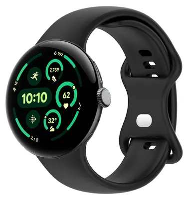 Produktbild von Smartwatch Armband Silikon Google Pixel Watch 4 / 3 45mm Butterfly-Schnalle Band