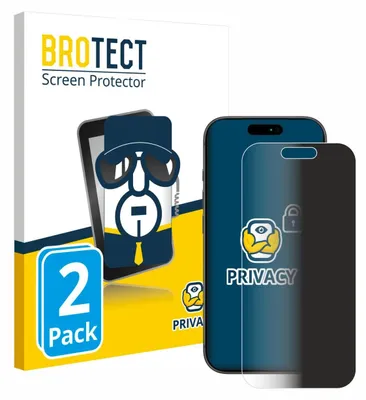 Produktbild von 2x BROTECT Sichtschutzfolie für Apple iPhone 17 Pro Anti-Spy Privacy Sichtschutz Blickschutz Folie Blaulicht-Schutz