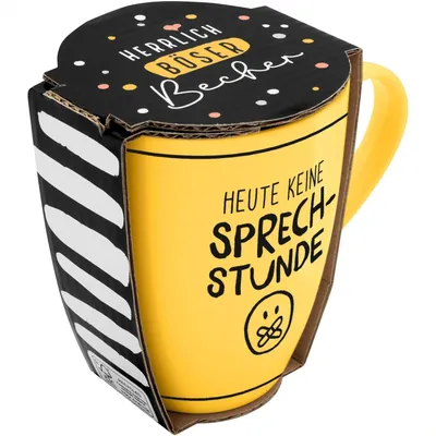 Produktbild von Tasse Motivdruck 'Heute keine Sprechstunde', mit Banderole