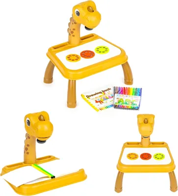 Produktbild von Dinosaurier-Zeichenbrettprojektor, 12 Marker, 24 Muster