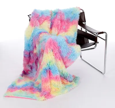 Productafbeelding van Kanguru Plaid Fleece Regenboog, 130 x 170 cm, Lange Vacht