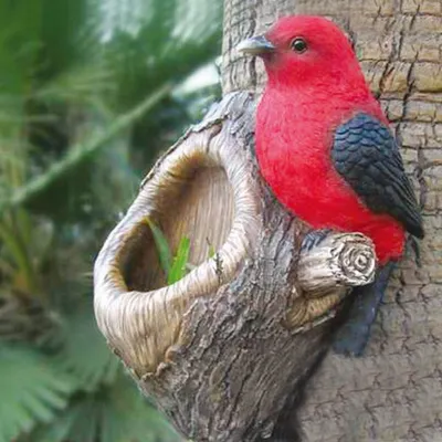 Produktbild von Baumstammdeko mit Vogelfutterstation Vogel Vogelfutterstelle Vogelfutterspender