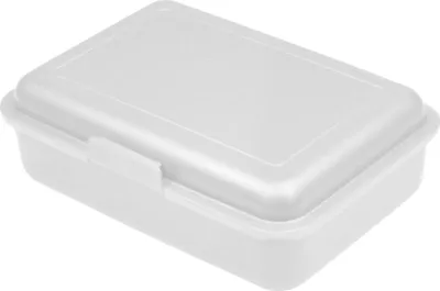 Immagine prodotto di Scatola per il pranzo per bambini - "School-Box" medium  Germany e senza BPA, robusta scatola per il pranzo con chiusura a scatto per la scuola, l'asilo e il tempo libero - trasparente