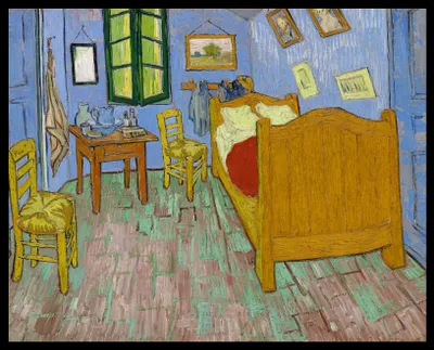 Immagine prodotto di Poster 50x40 cm La camera da letto, Van Gogh Vintage per il salotto
