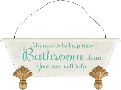 Produktbild von Sass & Belle Shabby Chic Schild "Bathroom" für das Badezimmer