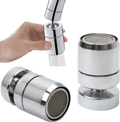 Produktbild von Wasserersparende Belüfterset für Küche und Bad - 360° drehbarer Wasserhahnadapter