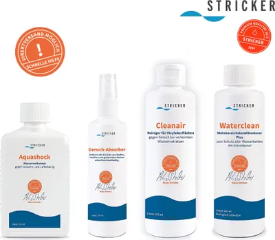 Produktbild von Wasserbett Service Set Geruch - 1x Waterclean+Aquashock+Cleanair+Geruch-Absorber