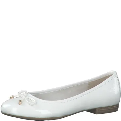 Produktbild von MARCO TOZZI Damen Ballerina klassisch MT FEEL runde Form Schleife 2-22137-20, Größe:41 EU, Farbe:Weiß