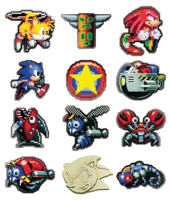 Zdjęcie produktu dla Sonic the Hedgehog – Zestaw przypinek kolekcjonerskich, pudełko z niespodzianką (12 sztuk)