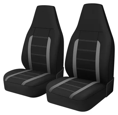 Immagine prodotto di Coprisedile auto - Anteriori - Universale - Grigio - Set di 2 coprisedili anteriori compatibili con airbag - Per auto, SUV e furgoni