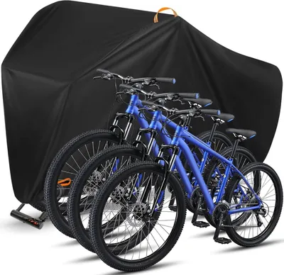Produktbild von Fahrradabdeckung, Fahrradgarage, Fahrradschutzhülle, 420D Oxford-Gewebe, wetterfest & wasserdicht, mit Beutel, für 3 fahrräder