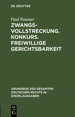 Produktbild von Zwangsvollstreckung. Konkurs. Freiwillige Gerichtsbarkeit