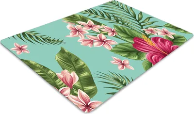 Produktbild von Stuhlunterlage Bürostuhlunterlage 120 cm x 90 cm Bodenmatte Bürostuhlunterlage - Blumen