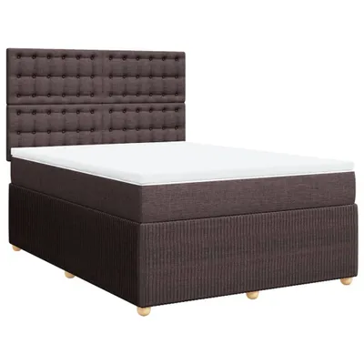 Produktbild von Boxspringbett mit Matratze Dunkelbraun 140x200 cm Stoff