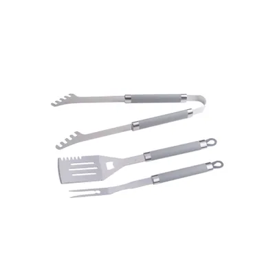 Zdjęcie produktu dla Zestaw akcesoriów do grilla Master Grill&Party szpatułka widelec szczypce stal nierdzewna MG113