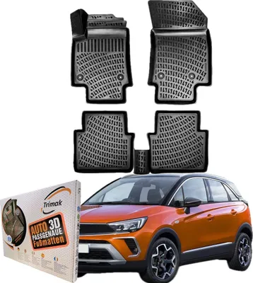 Produktbild von Trimak Autofußmatten kompatibel mit OPEL Crossland X Auto Allwetter Gummimatten