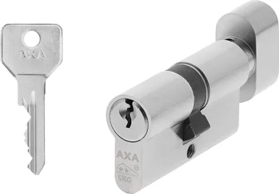 Produktbild von AXA Knaufzylinderschloss - 30/30 mm - Sicherheitszylinder, vernickelt - inkl. 3 Schlüssel