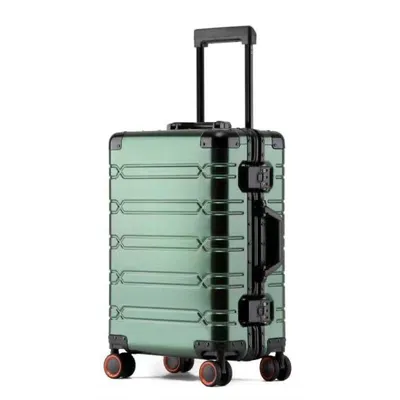 Produktbild von Heuer "LINE" Aluminiumkoffer Reisekoffer Hartschale, Dunkelgrün, 28 Zoll