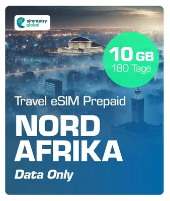 Produktbild von Simmetry Travel eSIM Nordafrika Prepaid Simkarte 4G/5G