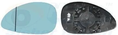 Produktbild von VAN WEZEL Spiegelglas Außenspiegel Links für CITROËN C4 I (LC) Blau Getönt Asphärisch Beheizbar 0970835