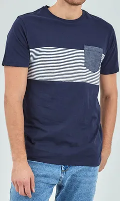 Zdjęcie produktu dla Piazza Italia Męska koszulka basic Pocket Navy s