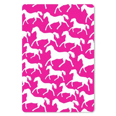 Produktbild von MuchoWow® Mauspad Mousepad Pferde - Rosa - Weiß - Mädchen - Kinder - Mädchen 40x60 cm - Mousepads - Maus Mat - Pad - Mausunterlage - Schreibtisch Accesoire