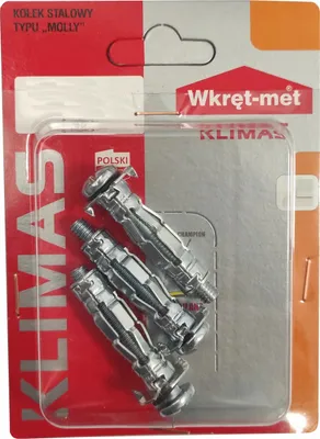 Zdjęcie produktu dla Kołki stalowe Molly do płyt gipsowo-kartonowych 6x58 3 szt