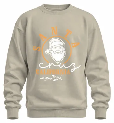 Productafbeelding van Santa Cruz, Californië, Kerstman, Kerst, strand, retro, uni, sweatshirt, trui, natuur, XXL