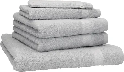 Produktbild von Betz 5-tlg. Handtuch-Set PREMIUM 1 Duschtuch 2 Handtücher 1 Gästetuch 1 Waschhandschuh  Farbe: silber
