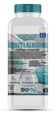 Produktbild von Benzylalkohol 99,9% 1L Reiniger Lösungsmittel Epoxidharz Resin Kleberest GiDeli