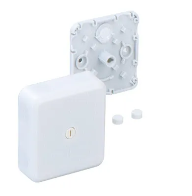 Obrázek produktu pro Spojovací krabice 400V bílá VDE - Povrchová skříňka 78x78mm AP 7 leer