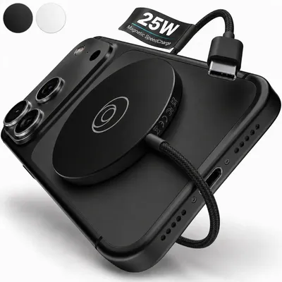 Produktbild von MagSafe Wireless Charger 25W, magnetisch, für iPhone 12–17, AirPods – Schwarz