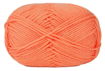 Image de Fil à tricoter en coton, 5 pelotes de 50g, couleur orange clair, lavable, facile d'entretien